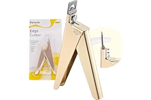 Delanie Coupe-Ongles Professionnel en Acier Inoxydable, Coupe Faux Ongle Coupe Capsules Ongles pour les Ongles Acryliques et Faux Ongle, pour Manucure et Pédicure, Doré