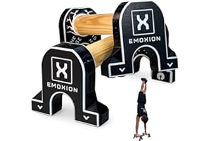 X EMOXION EMOXION® - Barras Paralelas Calistenia Profesionales, Ideales Para Calistenia En Casa Soporte De Flexiones Entrenamiento Funcional Y Ejercicios De Gimnasia Artística