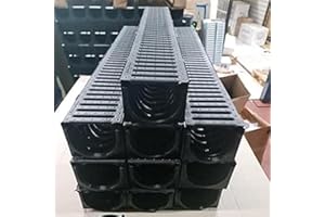 SHMOX Plastic Drainage Channnels 1m Length (Pack of 9)