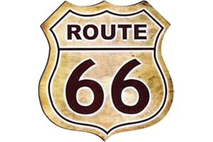 Cucuba Magnete Calamita per Frigorifero Sagomata Stile Vintage Souvenir Da Collezione Stampa Su MDF Tagliato a Laser Alta Qualità - Idea Regalo (Magnete Route 66)