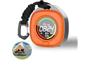 YYYUYONG Medidor de CO2 Portátil,Mini Detector CO2 con Alarma Incorporada,Monitor de Calidad del Aire,NDIR Sensor,Pantalla LCD,Adecuado para Dormitorio, Oficina, Coche