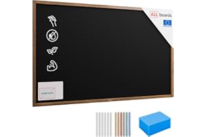 ALLboards Lavagna Nera da Gesso con Cornice in Legno 200x120cm, Scrivibile con Gessetti e Pennarelli a Gesso, Per Bar, Ristoranti, Menu, lavagna da parete, lavagnetta gesso, lavagna ristoranti