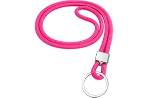 Vicloon Cordino Da Collo, Laccetti Porta Badge, Cordino Porta Badge Cordino Laccio Da Collo Con Portachiavi in Metallo Cordini Staccabili per Chiavi Porta Badge Identificativo Telefono (Rosa)