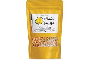 Maïs à Popcorn Premium 1Kg | Sans OGM | Par Grain POP