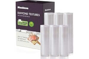 Mesliese Sacchetti sottovuoto per confezionamento personalizzato, senza BPA (3 confezioni da 8"x16' e 3 confezioni da 11"x16')