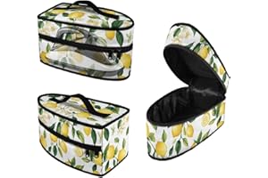 ASQVTIFE Fresh Lemon Iron Case Storage with Handle Travel Steam Iron Bag for Handheld Garment Steamer Storage Bag for Travel Clothes Steamer Universal for Most Iron Steam Iron Storage Bags Print