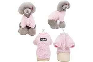 Tineer Pet Doggy Winter Lamb Cachemira Abrigo Warm Outdoor Fleece Dog Fleece Forro Pullover Coat Chaqueta Outwear Chaleco para Perros pequeños y medianos (XL, Rosado)