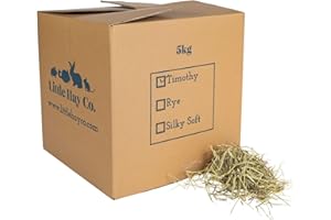 THE LITTLE HAY CO. Little Hay Co Classic Timothy Blend Hay | Eco Box | Naturally Made | Rabbits, Guinea Pigs, Hamsters, Degus | (5kg)