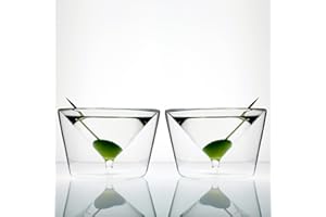 CHARLES AND MARIE Cam 0004 00 00, Inside Out Collection, bicchieri da Martini in vetro, confezione da 2 pezzi