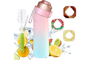 Movstriker Air Water Bottle with Flavour Pods, 650ML Starter Set Fruit Scented Water Bottle With 3 Flavour Pods, BPA Free & Leak Proof 0 Sugar 0 Calorie Water Cup for Gym Sports Outdoor
