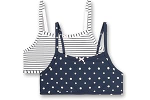 Sanetta Mädchen Bustier im Doppelpack Blau Sport-BH