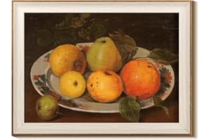 InSimSea Vintage Fruit Framed Wall Art for Living Room, Classic Still Life Artwork, Perfect for Adding Timeless Elegance and Warmth to Home Interiors and Wall Spaces 16L x 12W