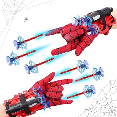 Kit De Masque Et Lanceur Spider – Costume De Super-Héros Pour Enfant, Déguisement Halloween Et Anniversaire, Jouet Interactif Avec Spandex