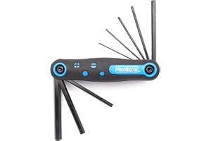 HemBorta® Folding Allen Key Set Metric, 8pc Alan Keys Sets with 1.5-8mm Allen Keys, Fold-Up Hex Key Set, CRV Steel Fold-Out Wrench Set 1.5, 2, 2.5, 3, 4, 5, 6 & 8mm Allen Keys Sets