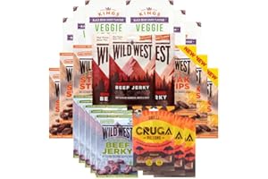 ‎KINGS Kings Beef Jerky und Biltong BIG BAG Paket - CRUGA, KINGS, WILD WEST Mega Mix - 1010g Trockenfleisch (23er Mega Mix Pack)