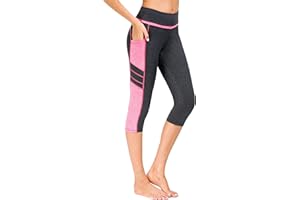 Flatik Sport Leggings Damen mit Taschen，Damen Blickdicht Leggings Damen Fitnesshose Sporthose Laufende Leggings
