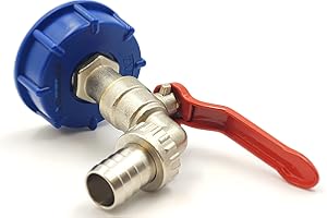 Schlauchmeister24 Auslaufhahn IBC 3/4" für IBC Tank 600/1000L Grobgewinde S60x6 matt verchromt Profiqualität