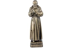 PROPOSTE RELIGIOSE Estatua San Pio (Padre Pio) de Pietrelcina en resina cm 30 color bronce - Made in Italy
