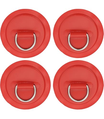 Patch Anneau En D 6 Pouces - PVC Et Acier Inox - Pour Bateau Gonflable, Kayak, Planche De Surf