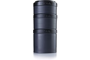 BlenderBottle ProStak Expansion Pak - 3 opakowania (250 ml, 150 ml i 100 ml) + boîte à pilules -noir