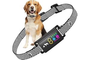 LOSLAI Anti Bark Collar for Dogs, No Shock Bark Collar, Beep & Vibration, 5 Adjustable Sensitivity, Rechargeable Dog Barking Collar, IP67 Waterproof - Bark Collars for Large Medium Small Dogs, Black