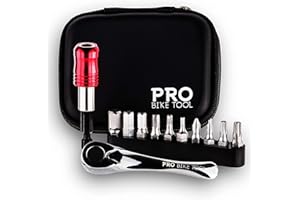 PRO BIKE TOOL Mini clé à cliquet Outil Lot - fiable et élégant Multi outil kit de réparation pour route et VTT - polyvalent EDC Multi outil pour votre vélo & Home - cle a cliquet coffret