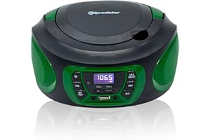 ROADSTAR Radio portatile stereo FM + CD - MP3 player e ingresso USB verde