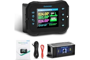 Heemol 100A WIFI Batterie Monitor, 10-100V Kapazitätsmesser LCD Display mit Alarmfunktion für Blei-Säure-Lithium Batterie