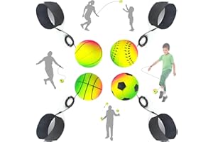 Jastown Balle de Retour Poignet,Balle avec Elastique Poignet,Balle avec Bracelet,Balle attachée à Un élastique,La Corde élastique retourne Le Balle,Balle Poignet Elastique,Balle de Retour Poignet