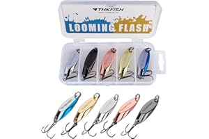 THKFISH Fishing Lures Fishing Spoons Lures Trout Lures for Trout pike bass Crappie Walleye 3.5g(1/8oz) 5.5g(1/5oz) 7.5g(1/4oz) 10.5g(3/8oz) 14.5g(1/2oz) 21.5g(3/4oz) 5pcs