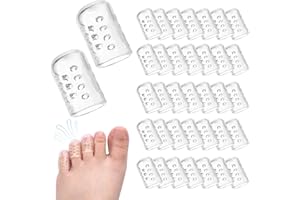 QIIMENGUER 30 Stück Zehenschutz Kleiner Zeh, Durchsichtige Zehenschutz Silikon Durchsichtige für Männer und Frauen zur Abfederung der Reibung am kleinen Zeh, zur Blasen sowie zur Schmerzlinderung（Groß ）