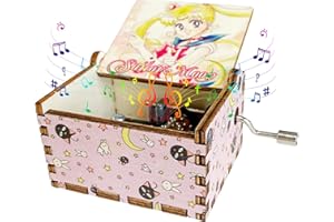 AIOSUY Mini Caja de Música de Manivela,Caja de Musica de Madera,Caja de Musica,Caja de Música para Niños,Vintage Caja de Música,Decoración para Hogar,Regalos de cumpleaños,Regalos Navidad y Halloween