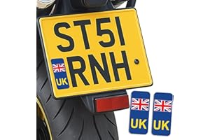 REACTIVE BRANDS SAFESIGN (2 Pack) UK Motorbike Stickers for Europe GB for Bike UK car Sticker Number Plate Stickers - Vinyl Self-Adhesive - Union Jack Replaces EU Flag Brexit - Water Proof EN ISO 7010:2012