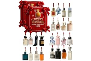 HJJH Luxus Parfüm Adventskalender 2025, Adventskalender 2025 Frauen mit 24 2D Designer-Düfte Dekorationen, Parfüm-Display Weihnachts Geschenkset für Frauen & Männer (2 Set)