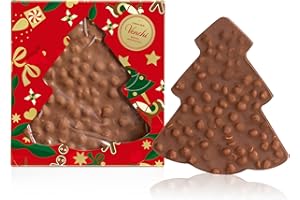 Venchi - Brutto&Buono, Lastra Artigianale di Cioccolato al Latte con "Nocciola Piemonte IGP" a Forma di Pino, 200 Gr, Senza Glutine, Edizione Limitata Collezione Natale, Idea Regalo