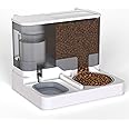 2 in 1 Automatic Cat Feeder, All in One Auto Feeder Food and Water Dispenser, Pet Feeder For Cats And Small Dogs, 3.8L Gravity Pet Feeder Station for Home Travel Grey