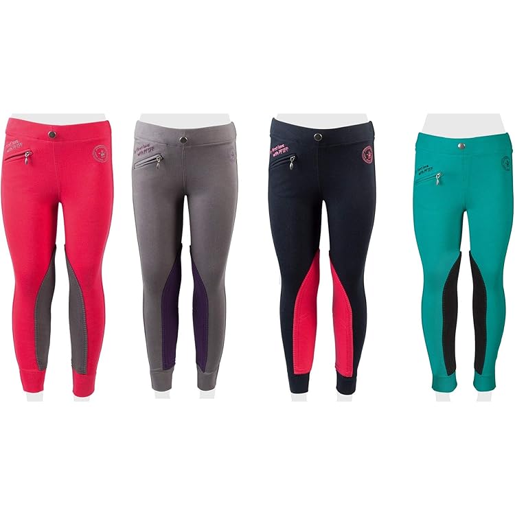 PFIFF Zahra Pantalon D'Équitation Fille Grip Silicone Complet - Confort Et Antidérapant