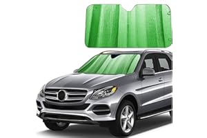 HICAS Car Windscreen Sun Shade Car Window Covers Blackout Windscreen Cover Internal Car Screen Sun Shades Windscreen Sunshade Sun Visor Keep Car,Van Or Auto Cool From The Summer Sun 51.2 x 23.6 inch Green