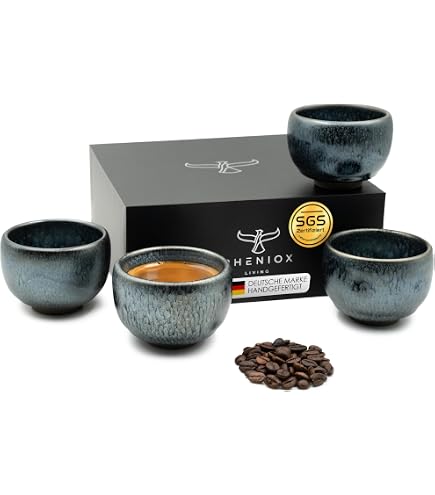 Lot De 5 Tasses à Expresso Asfrode 100ml En Céramique Sans Anse - Faïence Paroi Épaisse Multicolores