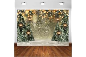 Avezano Árbol de Navidad de Invierno diseño de Copo de Nieve Verde para recién Nacidos Fondo de fotografía Nieve Fondo de Navidad Fiesta de cumpleaños 2,4 x 1,8 m