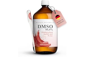 MAISON NATURELLE ® DMSO 99,9% – 1000 ml in Braunglas | Dimethylsulfoxid Lösung in pharmazeutischer Qualität | Maison Naturelle | DMSO Tropfen – Hochrein & Laborgeprüft
