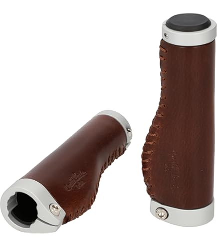 Brooks Slender Leather Grips For Handlebar - Honey Color, 130mm +
