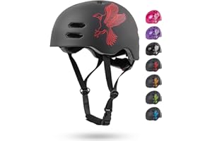 PROMETHEUS BICYCLES Prometheus Casque de vélo pour Enfants 6 à 9 Ans garçons et Filles Taille S 53-55 cm avec Anneau Rotatif Casque de Sécurité pour Skateboard Roller Skating Scooter Protection - Certifié TÜV Rhénanie