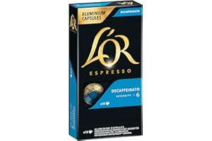 ‎L'OR L'OR Kaffeekapseln Espresso Decaffeinato, elegant & süß, Intensität 6/13, 10 Getränke, Nespresso* kompatible Kaffee Kapseln, 10 Kapseln