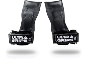 Climaqx® Ultra Grips profesjonalne paski do podciągania | paski do fitnessu, kulturystyki i trójboju siłowego | zintegrowany bandaż na nadgarstek | model 2020