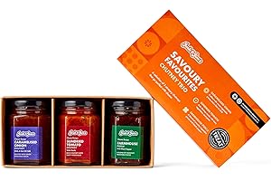 Josh & Jim's - Savoury Chutney Trio, Caramelised Onion, Farmhouse Pickle, Sundried Tomato, British Classic, Low-Salt, Vegan, 290g Gift Pack