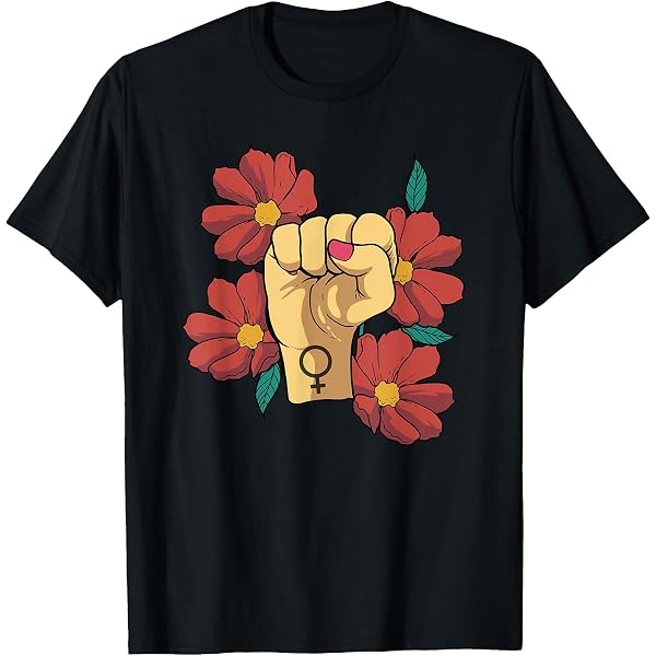 T Shirt Girl Power T-shirt Femme Girl Power Rosie The Riveter - Design Rétro Pin-up, Col En V, Message Féministe Fort