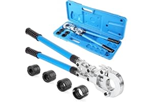 TLSUNNY Pinza per Serra Multistrato, Crimpatrice Multistrato, Pressatrice Tubi Manuale con Matrici TH Φ 16-20 mm-26 mm-32 mm, per Tubo PEX, Tubo Composit