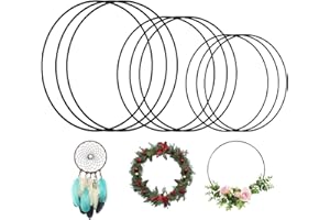 Anevios 9 Stück Metallring Schwarz 30cm/25cm/20cm Drahtringe zum Basteln Deko Ringe zum Aufhängen für DIY Traumfänger Hochzeit Weihnachtskranz Dekoration und Wandbehang Handwerk Kranz
