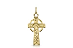 Amberta Allure Ciondolo a Forma di Croce Unisex in Oro Giallo 9 Carati